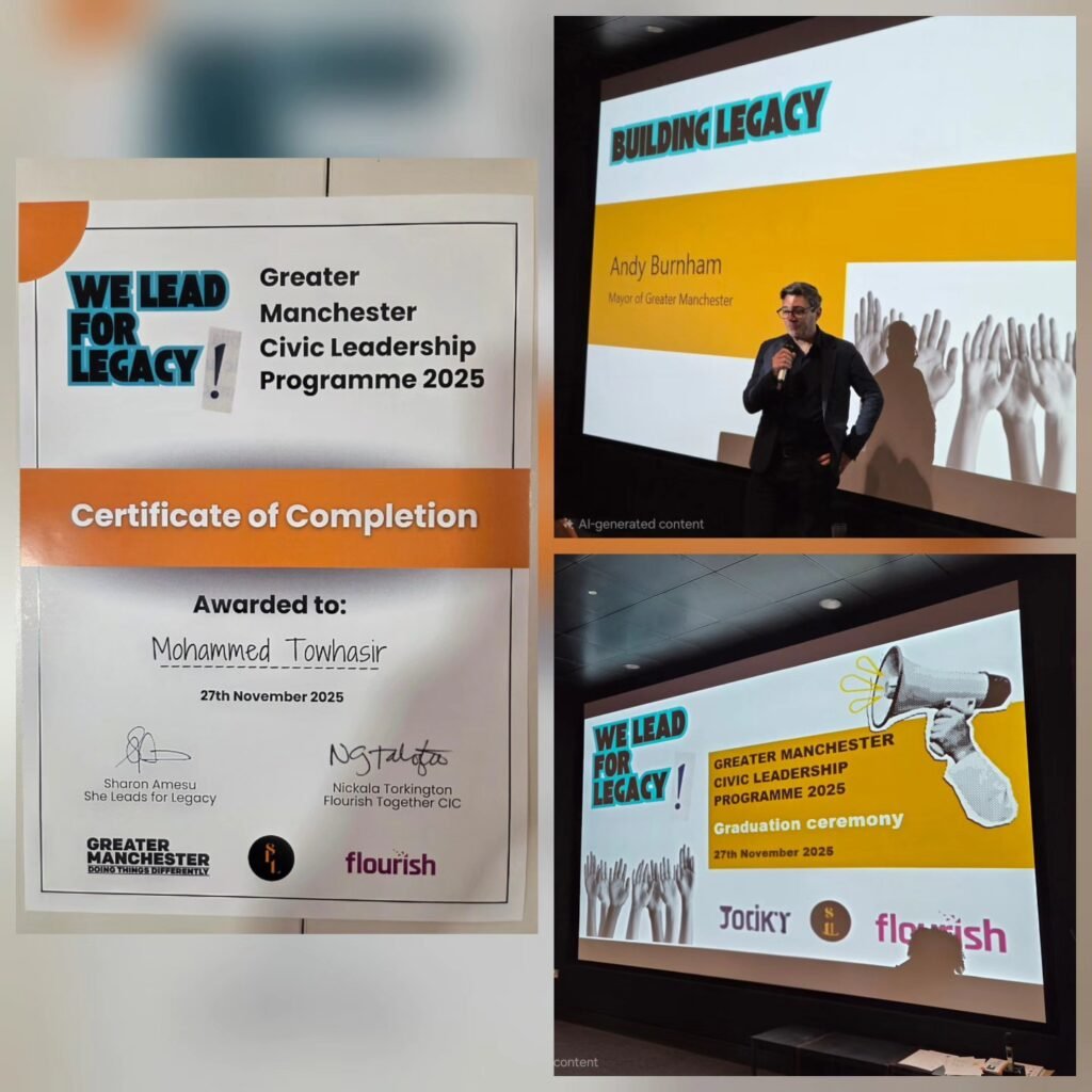 We Lead for Legacy civic leadership programme graduation with leaders from Greater Manchester